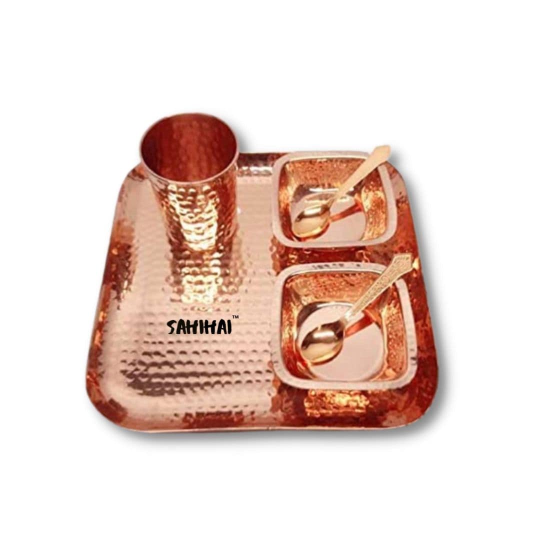 Sahi Hai Copper Square Dinner Set of 6 Pieces Buy Pure Copper